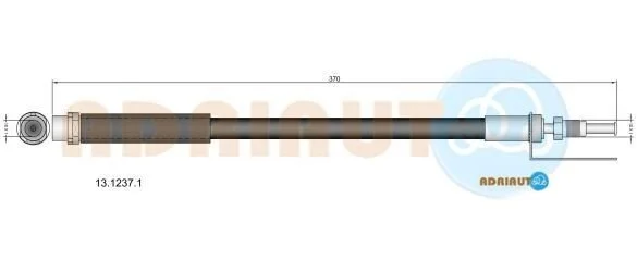 <strong>FORD шланг гальмівний передній Transit 06- ADRIAUTO 13.1237.1 (фото 1)</strong>