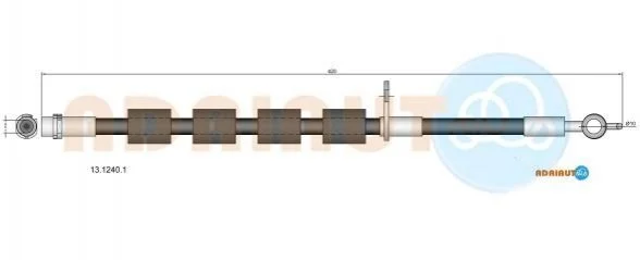 <strong>FORD гальмівний шланг передн. лів Fiesta VI ADRIAUTO 13.1240.1 (фото 1)</strong>