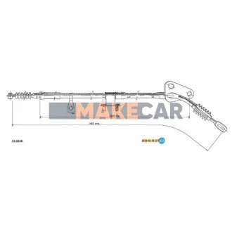 MAZDA Трос ручного тормоза лев. 323 89- для ADRIAUTO 22.0228 фото товару