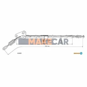 MAZDA Трос ручного тормоза пр. 323 BG 89- для ADRIAUTO 22.0229 фото товару