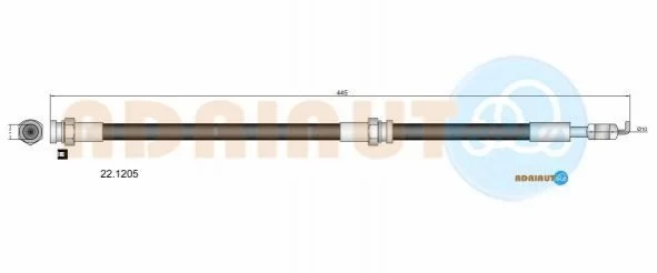 <strong>MAZDA Шланг тормозной пер.626,323 - 97 ADRIAUTO 22.1205 (фото 1)</strong>