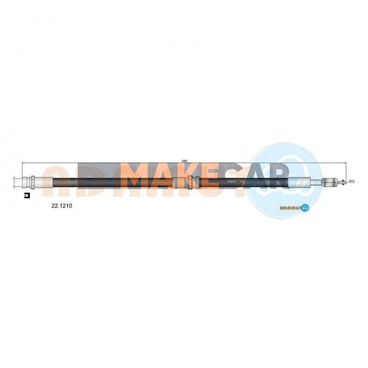 <strong>MAZDA Шланг тормозной передн. 626 -91 ADRIAUTO 22.1210 (фото 1)</strong>