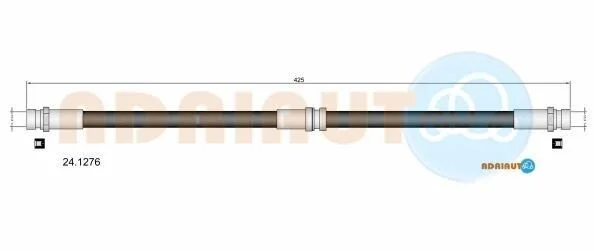 <strong>MITSUBISHI шланг гальмів.передн..L=425mm Pajero II 90-,Sport 98- ADRIAUTO 24.1276 (фото 1)</strong>