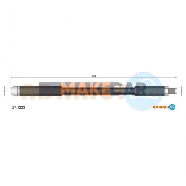 <strong>DB Шланг тормозной пер. A168 - 01 W210 4-matic ADRIAUTO 27.1223 (фото 1)</strong>