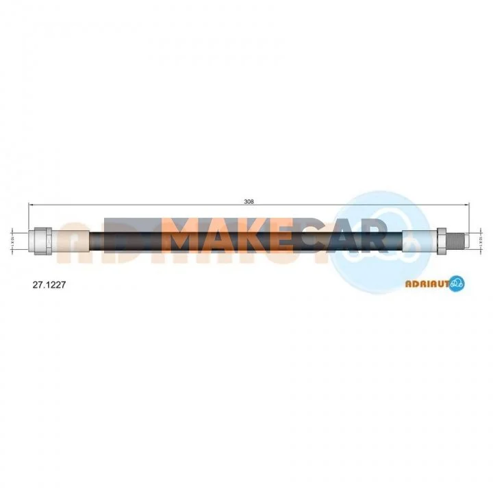 <strong>DB Шланг тормозной задн. W202/210/140 ADRIAUTO 27.1227 (фото 1)</strong>