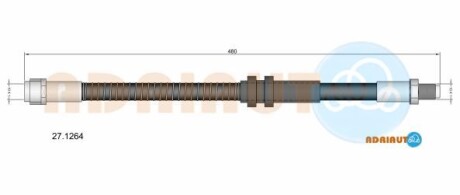 DB шланг гальм. передн. DB C204 ADRIAUTO 27.1264 фото товару