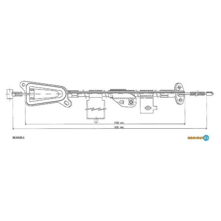 <strong>Трос ручного гальма Nissan Almera (вир-во Adriauto) ADRIAUTO 28.0220.1 (фото 1)</strong>
