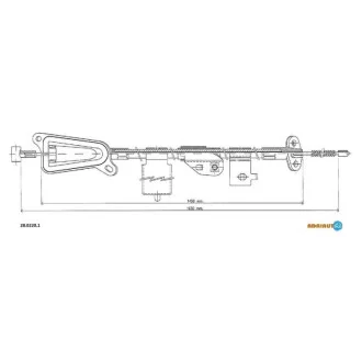Трос ручного гальма Nissan Almera (вир-во Adriauto) для Nissan ADRIAUTO 28.0220.1 фото товару
