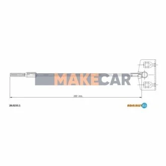 NISSAN Трос ручного тормоза пер. Micra 04- для Nissan ADRIAUTO 28.0233.1 фото товару
