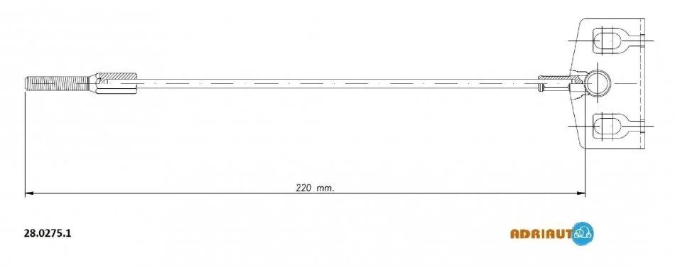 <strong>NISSAN Трос ручного тормоза передн. JUKE 10- ADRIAUTO 28.0275.1 (фото 1)</strong>