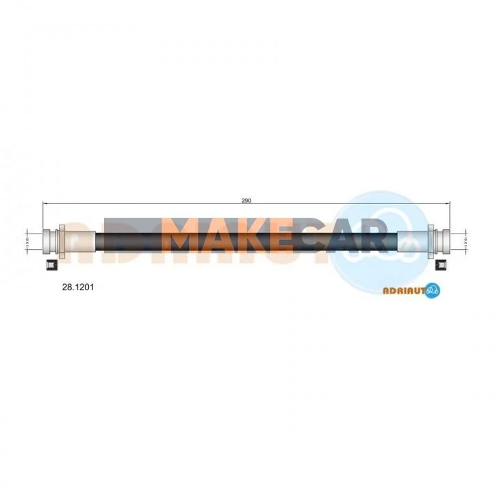 <strong>NISSAN Шланг тормозной зад. Sunny -90 ADRIAUTO 28.1201 (фото 1)</strong>