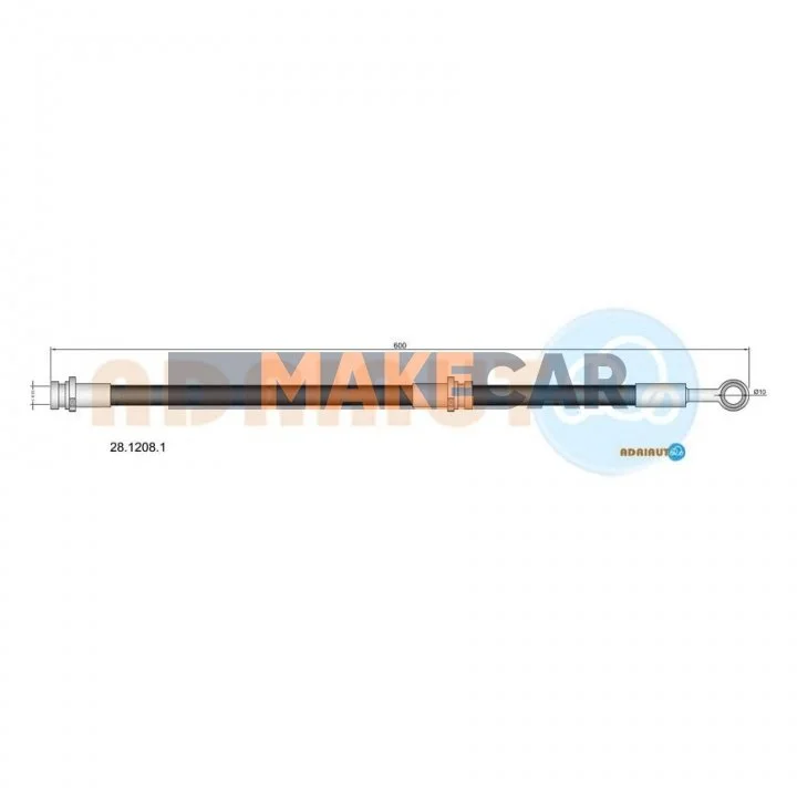 <strong>NISSAN Шланг тормозной зад. лев.Primera P11 -01 (диск. торм.) ADRIAUTO 28.1208.1 (фото 1)</strong>
