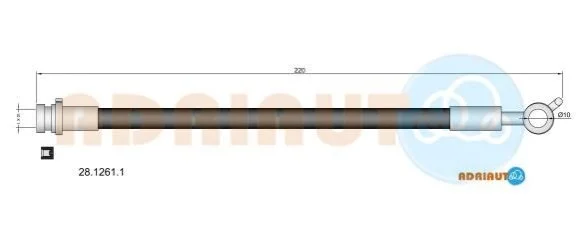 <strong>NISSAN Торм.шланг задн. лів. JUKE 10- ADRIAUTO 28.1261.1 (фото 1)</strong>