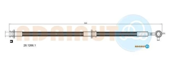<strong>NISSAN Шланг тормозной передн лів. X-Trail 01-13 ADRIAUTO 28.1266.1 (фото 1)</strong>