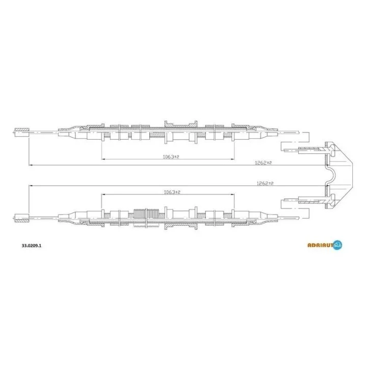 <strong>Тросик гальма стоянки Adriauto ADRIAUTO 33.0209.1 (фото 1)</strong>