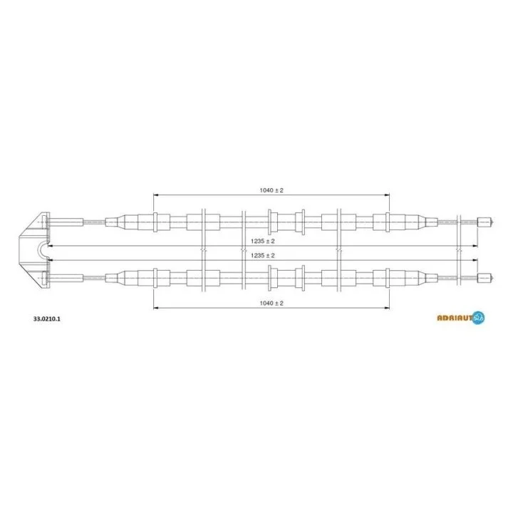 <strong>Трос ручного гальма ADRIAUTO 33.0210.1 (фото 1)</strong>
