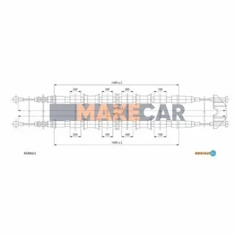 Тросик гальма стоянки Adriauto для Opel ADRIAUTO 33.0212.1 фото товару
