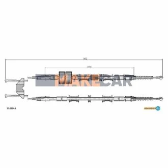 Тросик гальма стоянки Adriauto для Opel, Vauxhall ADRIAUTO 33.0214.1 фото товару