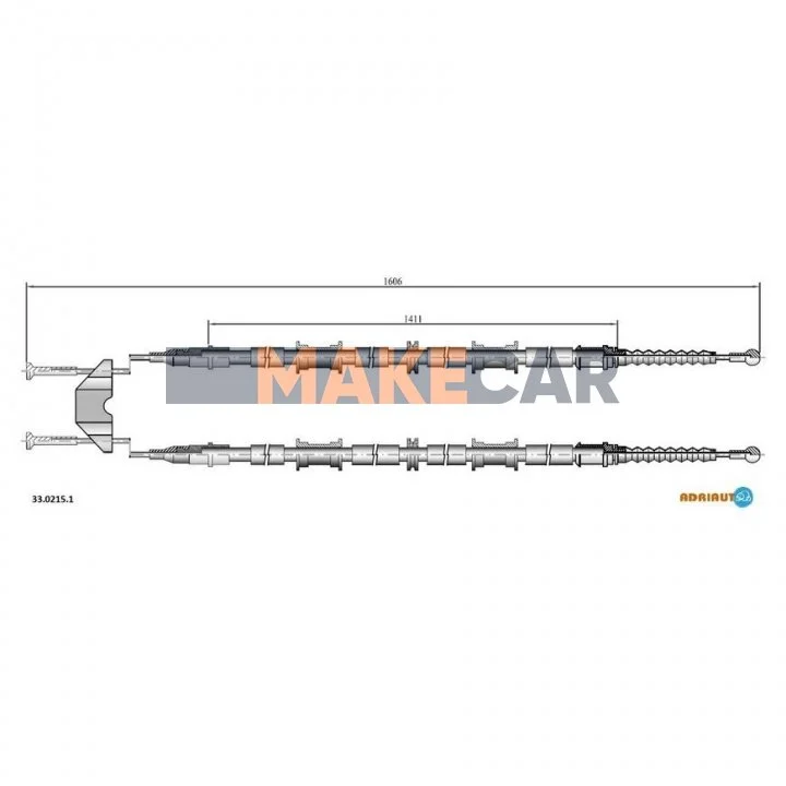<strong>OPEL Трос ручного тормоза Astra G 04- ADRIAUTO 33.0215.1 (фото 1)</strong>