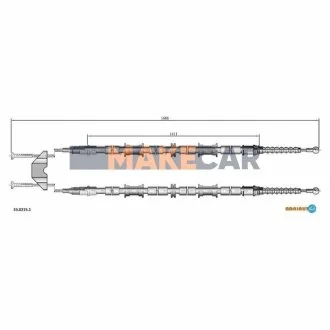 Трос ручного гальма для Vauxhall, Opel ADRIAUTO 33.0215.1 фото товару