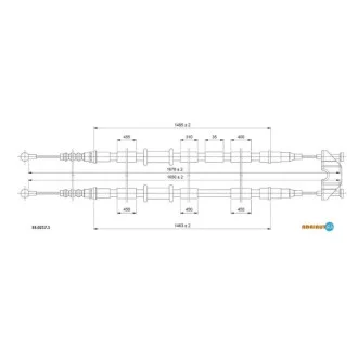 Тросик гальма стоянки Adriauto для Vauxhall, Opel ADRIAUTO 33.0217.1 фото товару