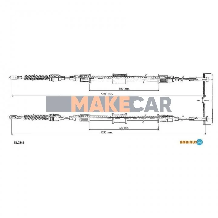<strong>OPEL Трос ручного тормоза Kadett E, Astra F ADRIAUTO 33.0245 (фото 1)</strong>