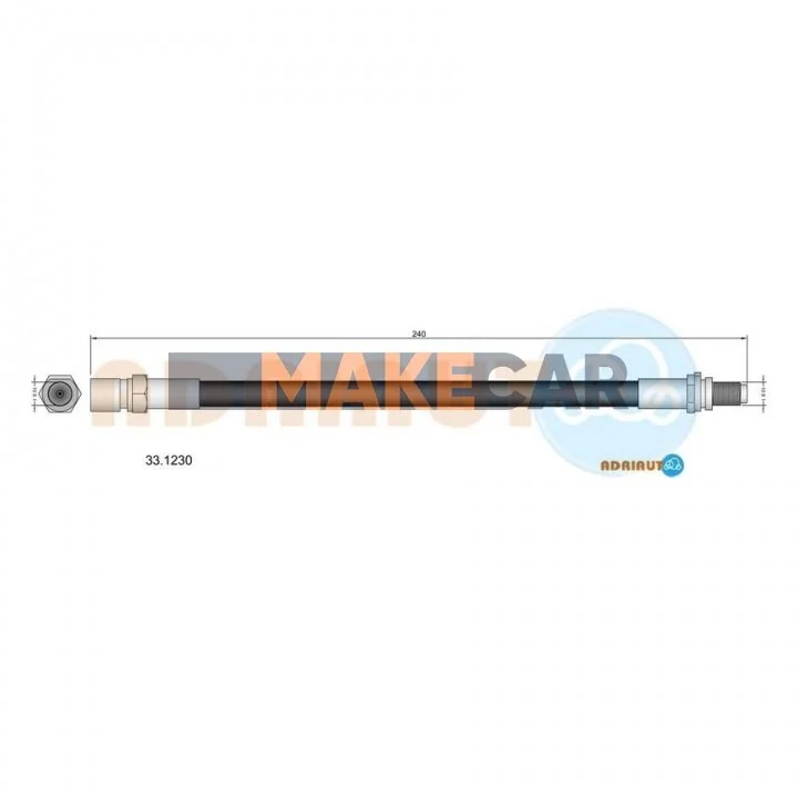 <strong>OPEL Шланг тормозной задний Astra F,Vectra A ADRIAUTO 33.1230 (фото 1)</strong>