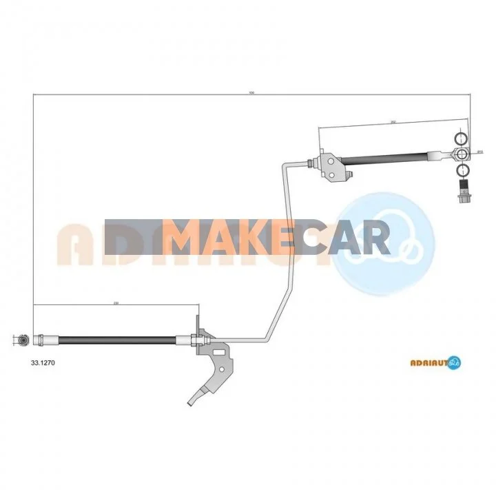 <strong>OPEL Шланг тормозной зад. лев. Astra H, Meriva ADRIAUTO 33.1270 (фото 1)</strong>
