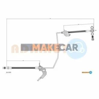 OPEL Шланг тормозной зад. лев. Astra H, Meriva для ADRIAUTO 33.1270 фото товару