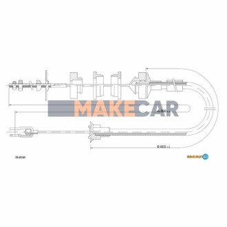 PEUGEOT Трос сцепления 309 1,1-1,3 85-88 ADRIAUTO 35.0110 фото товару