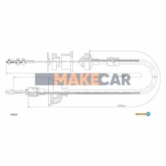 PEUGEOT Трос сцепления 405 GL 1,4 для ADRIAUTO 35.0113 фото товару