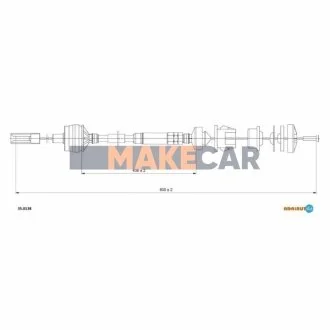Трос зчеплення для Peugeot ADRIAUTO 35.0138 фото товару