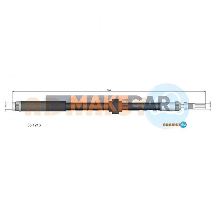 <strong>PEUGEOT Шланг тормозной передний 405 87-92 ADRIAUTO 35.1216 (фото 1)</strong>