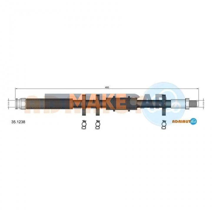 <strong>FIAT Тормозной шланг передний (короткий) Ducato 94- ADRIAUTO 35.1238 (фото 1)</strong>