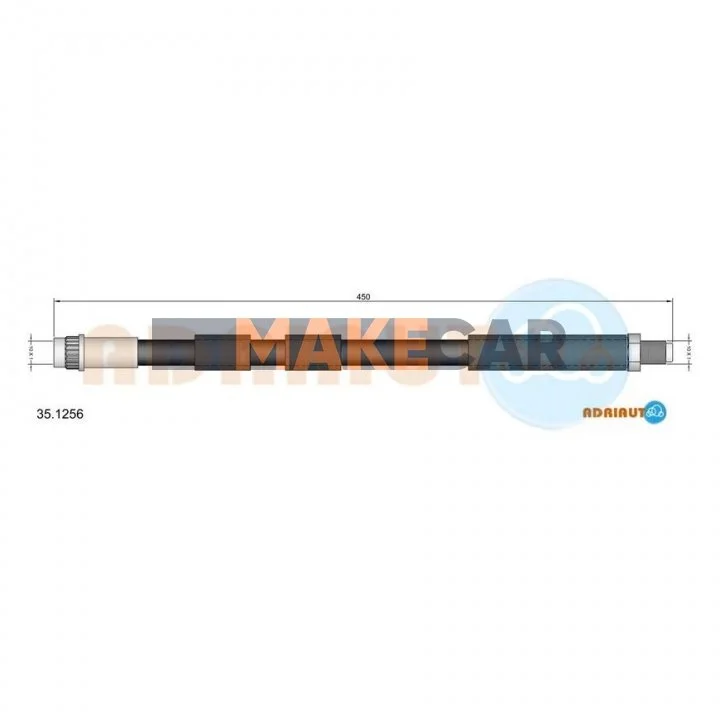 <strong>PEUGEOT Шланг тормозной пер. 307 00-, Citroen C4 04- ADRIAUTO 35.1256 (фото 1)</strong>
