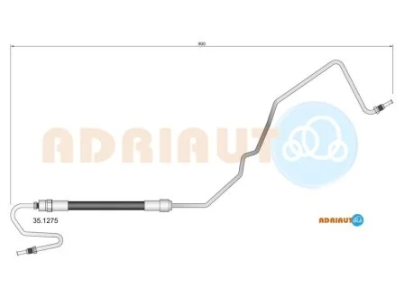 CITROEN Гальмівний шланг C4 I (LC_) 1.4-2.0 04-, PEUGEOT 307 (3A/C) 1.4-2.0 00- для Citroen, Peugeot, DS ADRIAUTO 35.1275 фото товара