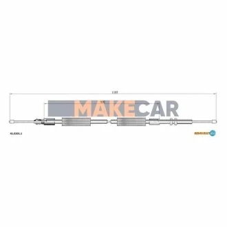 Тросик гальма стоянки Adriauto для Mitsubishi, Hyundai ADRIAUTO 41.0201.1 фото товару
