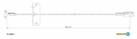 Трос стояночного гальма для Vauxhall, Renault, Opel, Nissan ADRIAUTO 41.0204.2 фото товару