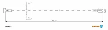 Трос стояночного гальма для Nissan, Renault, Opel ADRIAUTO 41.0205.2 фото товару
