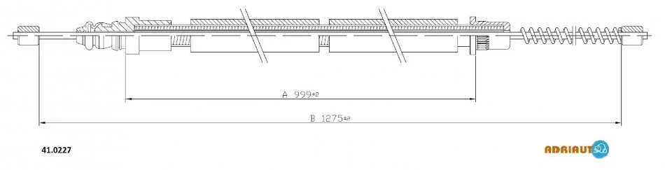 <strong>RENAULT Трос ручного тормоза 14,16 ADRIAUTO 41.0227 (фото 1)</strong>