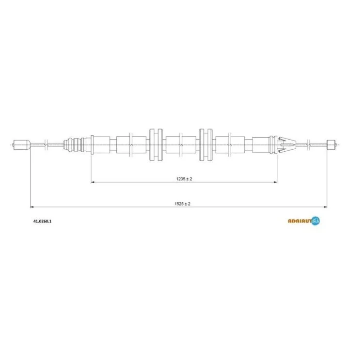 <strong>Трос ручного гальма RENAULT KANGOO (вир-во Adriauto) ADRIAUTO 41.0260.1 (фото 1)</strong>