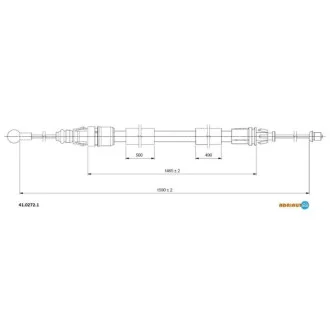 Трос ручного гальма для Renault, Opel, Vauxhall, Nissan ADRIAUTO 41.0272.1 фото товару