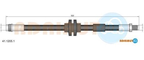 OPEL шланг гальмівний задн. MOVANO B 10- ADRIAUTO 41.1205.1 фото товару