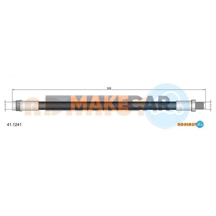 <strong>RENAULT Шланг тормозной передн. R19, зад R21 320mm ADRIAUTO 41.1241 (фото 1)</strong>