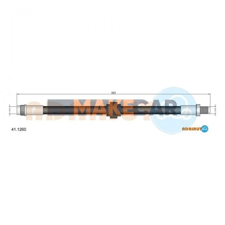 <strong>RENAULT Шланг тормозной пер. Espace -02 (+ABS) ADRIAUTO 41.1260 (фото 1)</strong>