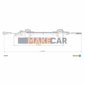 SEAT Трос сцепления Ibiza Junior 903 Confort 91-92 для ADRIAUTO 45.0114 фото товару