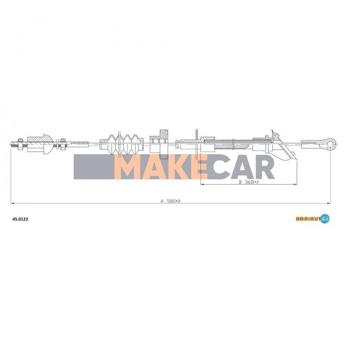 <strong>SEAT Трос сцепления Terra все 1,3-1,4-DS 5speed 90- (ADRIAUTO 45.0122 (фото 1)</strong>