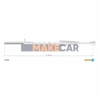 SEAT Трос ручного тормоза Ibiza,Malaga для ADRIAUTO 45.0209 фото товару