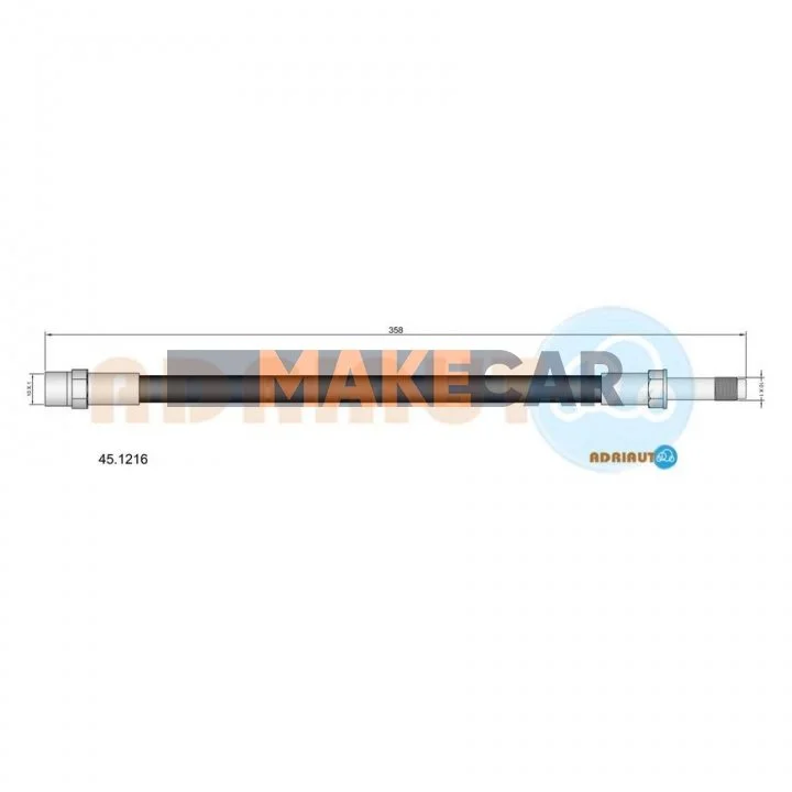 <strong>SEAT Шланг тормозной пер. Toledo -99, VOLVO S60/S80/V70 ADRIAUTO 45.1216 (фото 1)</strong>
