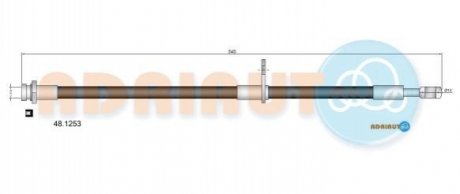 Шланг тормозной пер. прав. SUZUKI Grand Vitara 1.6 08- ADRIAUTO 48.1253 фото товара